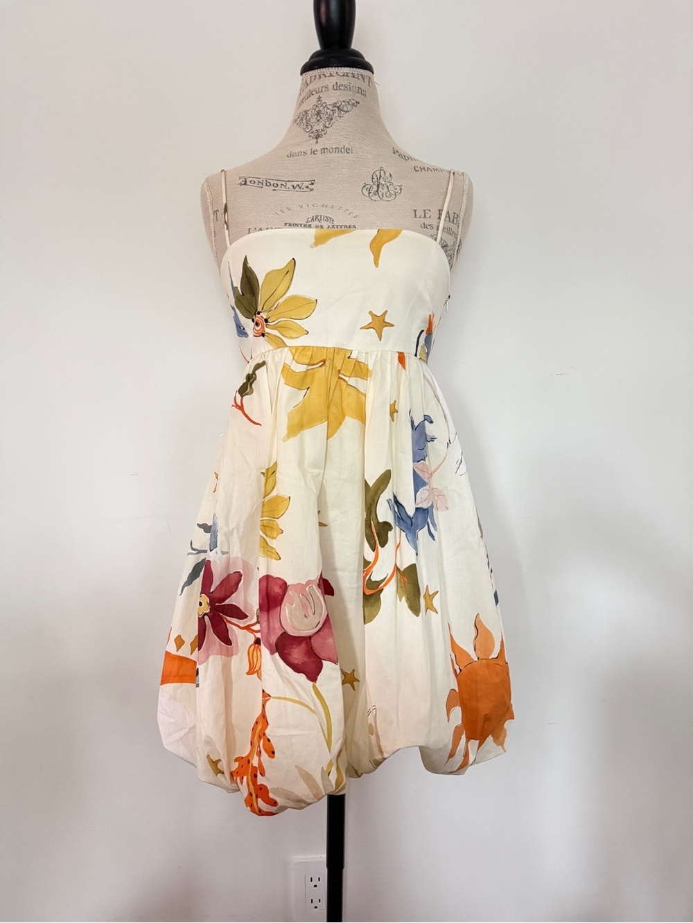 Zara Cream Bubble Dress Size S